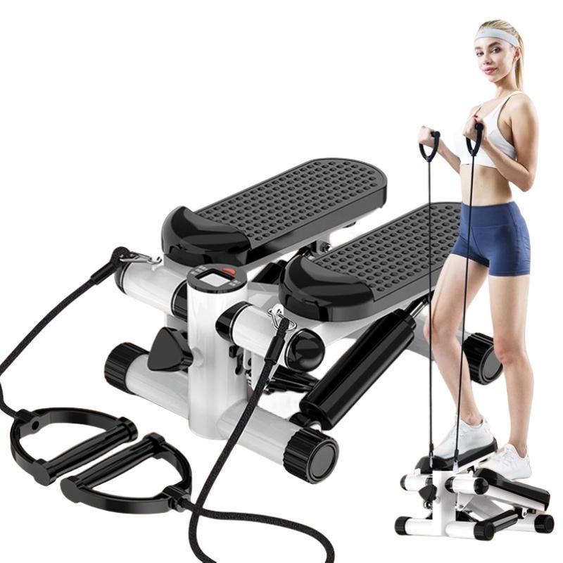 Mini Stepper with Resistance Band, Stair Stepping Fitness Exercise Home Workout Equipment for Full Body Workout