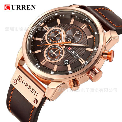 CURREN 8291 Men's Waterproof Quartz Watch Men's Watch Multifunctional Men's Sports And Leisure Watch