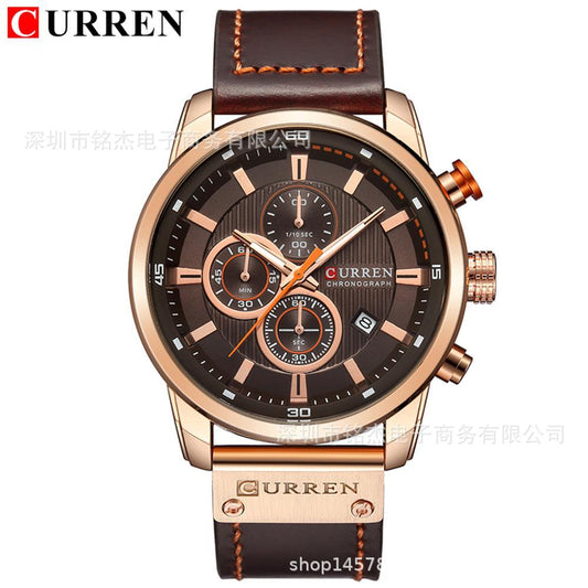 CURREN 8291 Men's Waterproof Quartz Watch Men's Watch Multifunctional Men's Sports And Leisure Watch