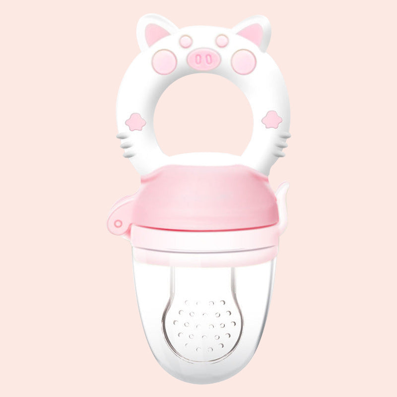 Baby Teether Fruit And Vegetable Bite Bag Food Eating Fruit Molar Stick Baby Food Supplement Bite Bag With M Mouthpiece