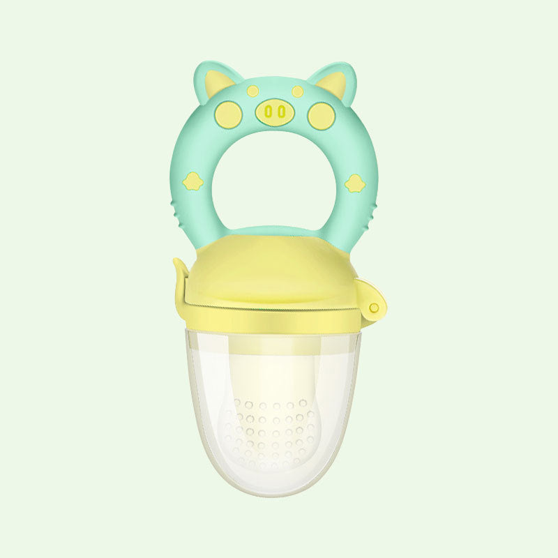 Baby Teether Fruit And Vegetable Bite Bag Food Eating Fruit Molar Stick Baby Food Supplement Bite Bag With M Mouthpiece
