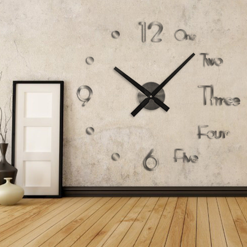 Creative Diy Acrylic Clock 3D Personality Home Decoration Wall Stickers Wall Clock