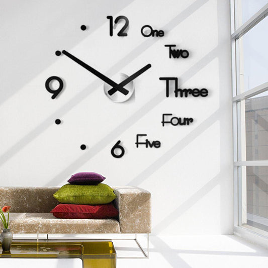 Creative Diy Acrylic Clock 3D Personality Home Decoration Wall Stickers Wall Clock