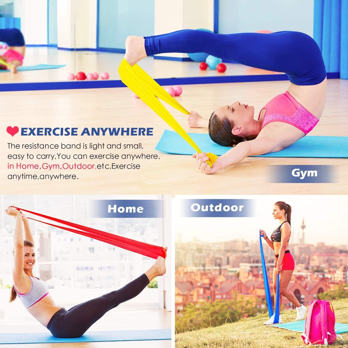 Yoga Rally Band Elastic Band Fitness Men And Women Resistance Band Strength Training Stretching Band Latex Rally Rope Rally Sheet
