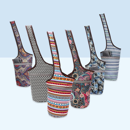 Yoga Mat Bag Casual Fashion Canvas Yoga Bag Backpack with Large Size Zipper Pocket Fit Most Size Mats Yoga Mat Tot
