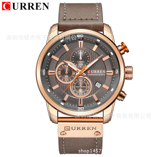CURREN 8291 Men's Waterproof Quartz Watch Men's Watch Multifunctional Men's Sports And Leisure Watch