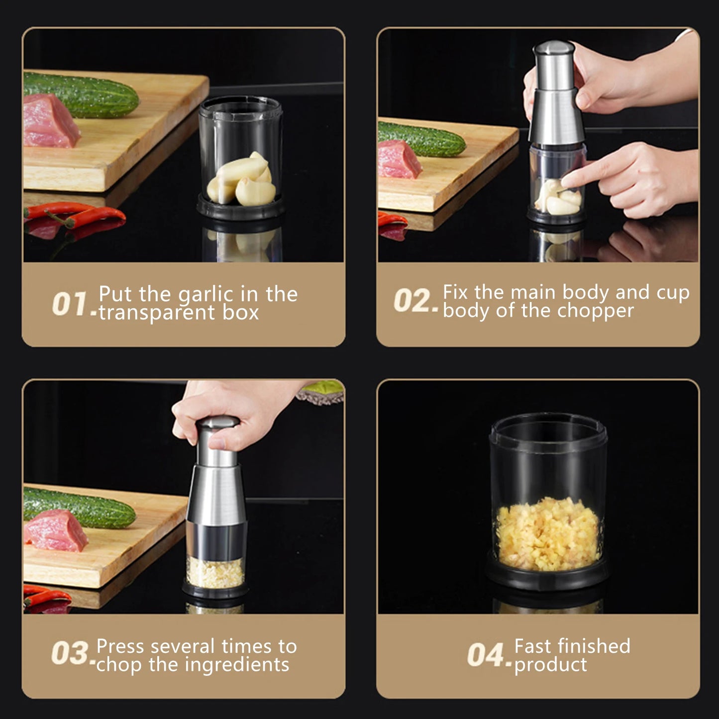 Manual Onion Chopper Garlic Crusher Pressing Handheld Food Chopper Slicer Dicer Mixer Kitchen Vegetable Slicer Peeler Tools| |   - AliExpress