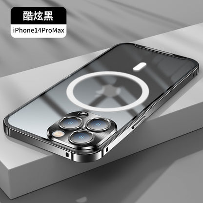 Mobile Phone Case Magnetic Suction Mobile Phone Case IPhone14ProMax Metal Mobile Phone Case Lens Protection