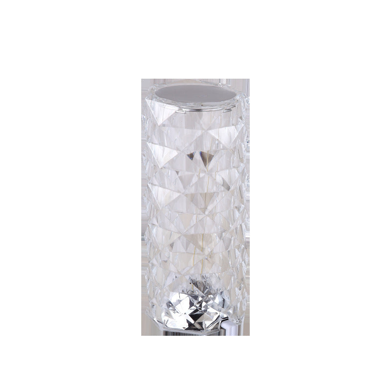 Spanish Acrylic Rose Crystal Table Lamp Touch Led Atmosphere Table Diamond Pat Light