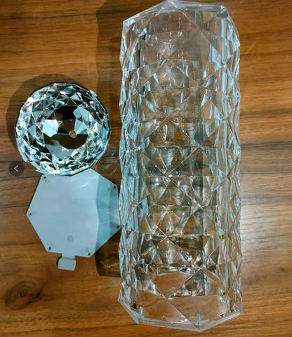 Spanish Acrylic Rose Crystal Table Lamp Touch Led Atmosphere Table Diamond Pat Light