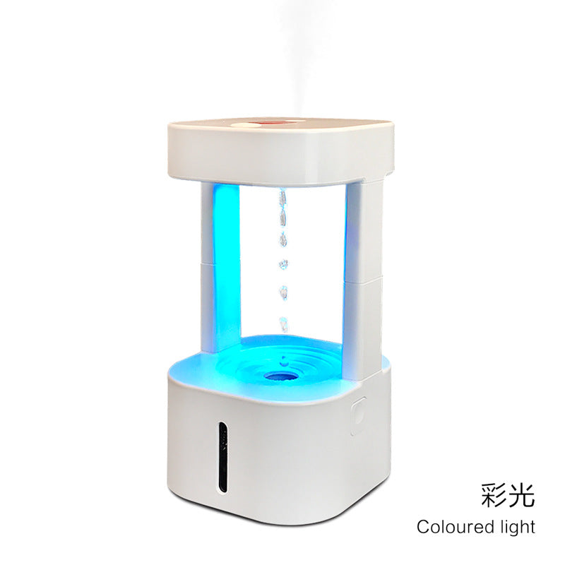 Drip Humidifier Anti-gravity Water Drop Backflow Spray Atomizer LED Colorful Night Light APP Remote Control