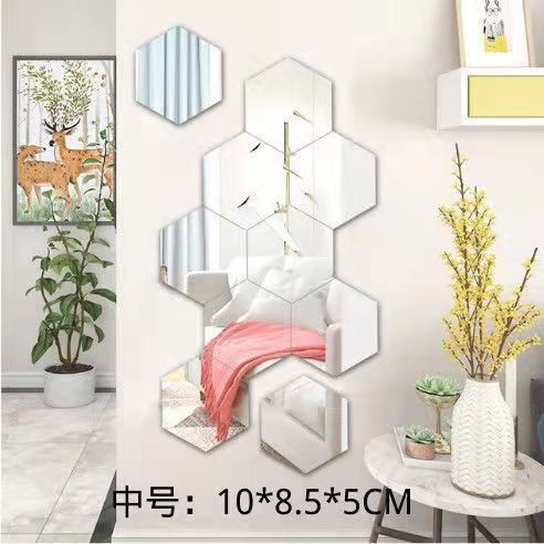 Mirror Wall Self-adhesive Hexagonal Acrylic
