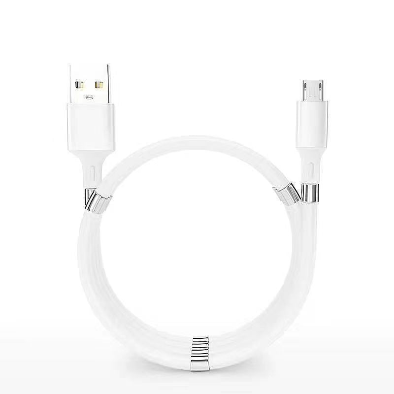Magnetic Storage Data Cable New Magic Rope Silicone Magnetic Fast Charging Cable
