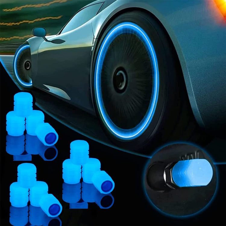 Car Tire Valve Cover Universal Car Valve Cap Luminous Valve Core