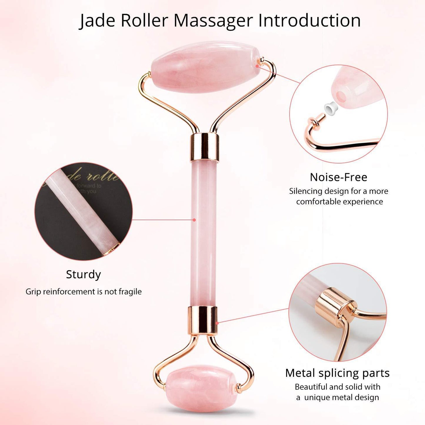 Jade Roller &amp;amp;amp;amp; Gua Sha Jade Roller Facial Massage Lifting Firming Scraping Set