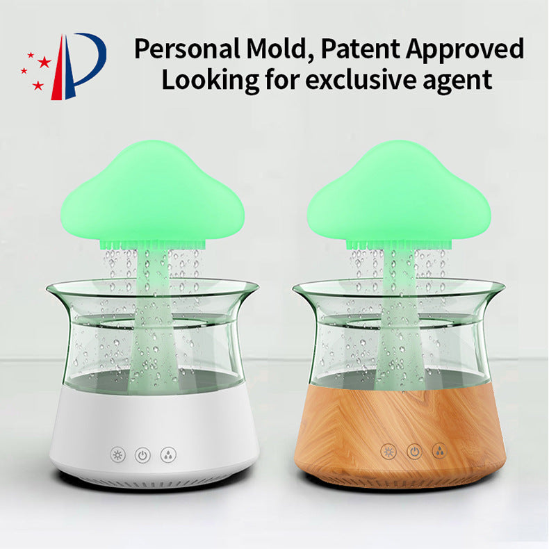 Clouds Humidifier Raindrops Colorful Night Light Rain Humidification Aromatherapy Machine Essential Oil Aromatherapy Humidifier