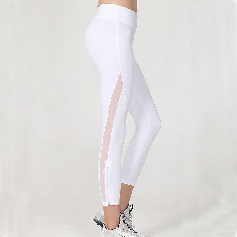 New Spring Yoga Pants Women's Hip-lifting Sports Fitness Wear Slimming Tight High Waist Foot Cropped Pants