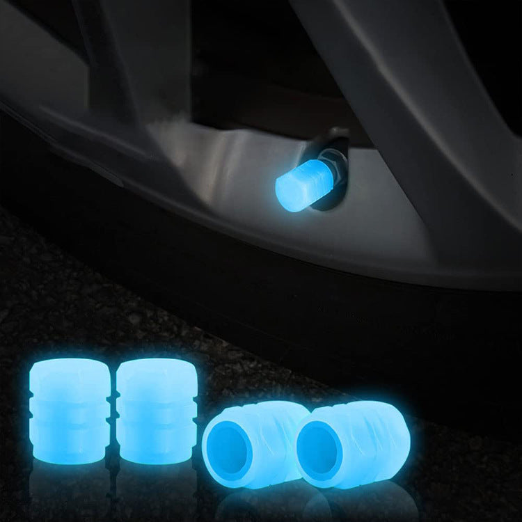 Car Tire Valve Cover Universal Car Valve Cap Luminous Valve Core
