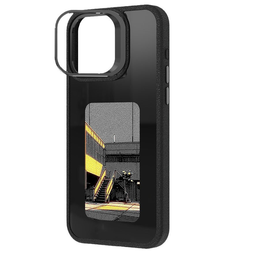 Cross-border Hot Four-color Ink Screen Smart NFC Connection Screen Creative DIY Bracket Mobile Phone Case Anti-fall Protective Cover