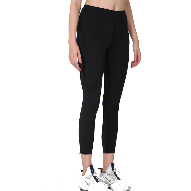 New Spring Yoga Pants Women's Hip-lifting Sports Fitness Wear Slimming Tight High Waist Foot Cropped Pants