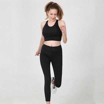 New Spring Yoga Pants Women's Hip-lifting Sports Fitness Wear Slimming Tight High Waist Foot Cropped Pants
