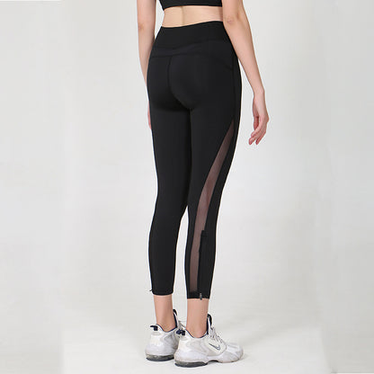 New Spring Yoga Pants Women's Hip-lifting Sports Fitness Wear Slimming Tight High Waist Foot Cropped Pants