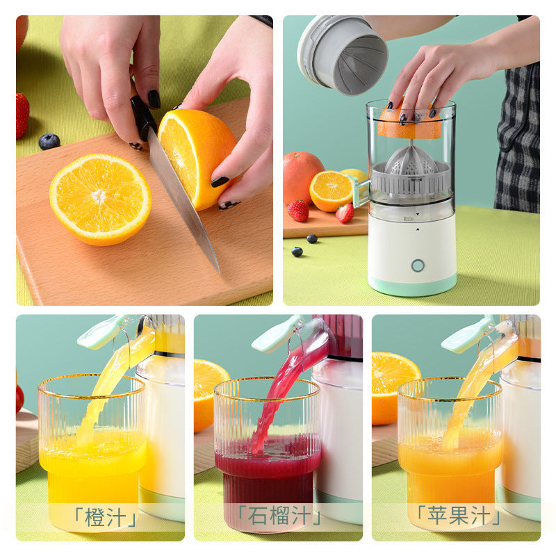 Large-caliber Raw Juice Machine Portable Multi-function Juicer Household Juice Residue Separation Automatic Orange Squeezer Cross-border