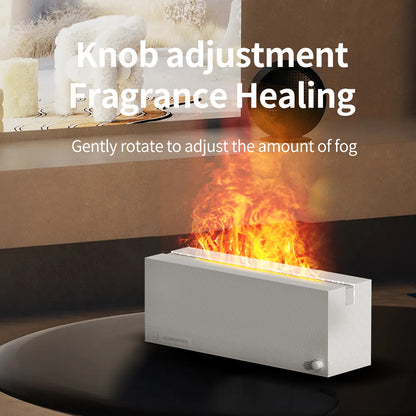 Cross-border New Colorful Flame Aromatherapy Machine Home Bedroom Volcanic Atmosphere Light Essential Oil Diffuser Air Humidifier