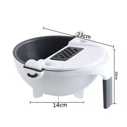 Kitchen Fruit And Vegetable Shredder Multi-function Grater Draining Basket Household Lazy Shredder Vegetable Cutter