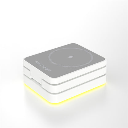 Three-in-one Magnetic Suction Wireless Charger Mobile Phone Bracket Folding