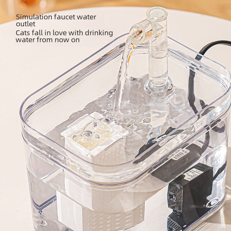 Cat Water Dispenser Automatic Circulating Flow Water Dispenser Live Water Drinking Device Cat And Dog Water Basin Water Feeding Bowl One-piece Delivery
