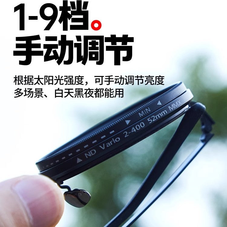 Handmade ND9 Adjustable Dimming Sunglasses Fishing Filter Glasses UV Anti-ultraviolet Personalized Polarized Sunglasses