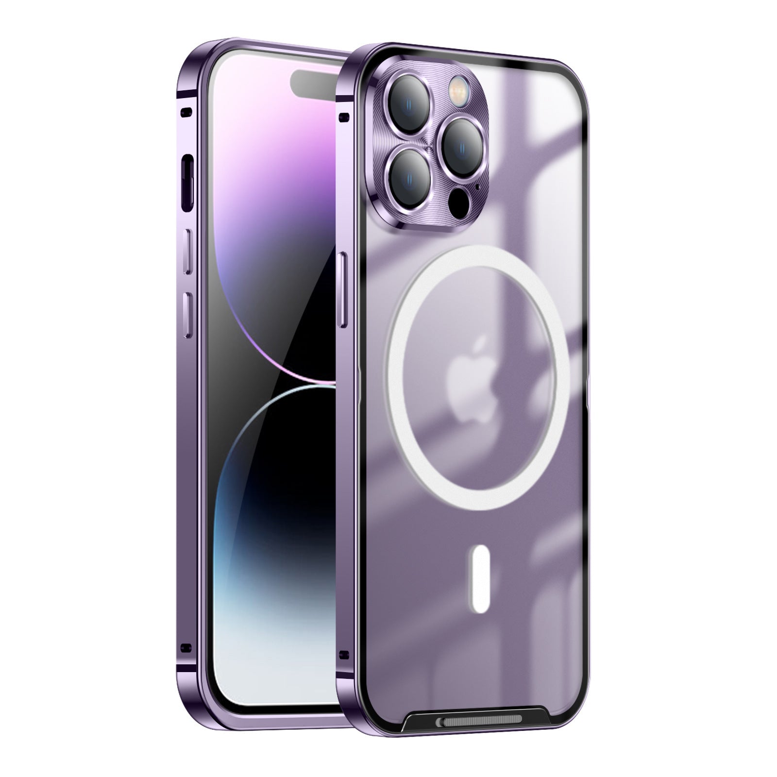 Mobile Phone Case Magnetic Suction Mobile Phone Case IPhone14ProMax Metal Mobile Phone Case Lens Protection