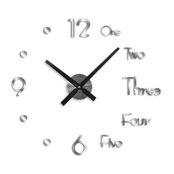 Creative Diy Acrylic Clock 3D Personality Home Decoration Wall Stickers Wall Clock