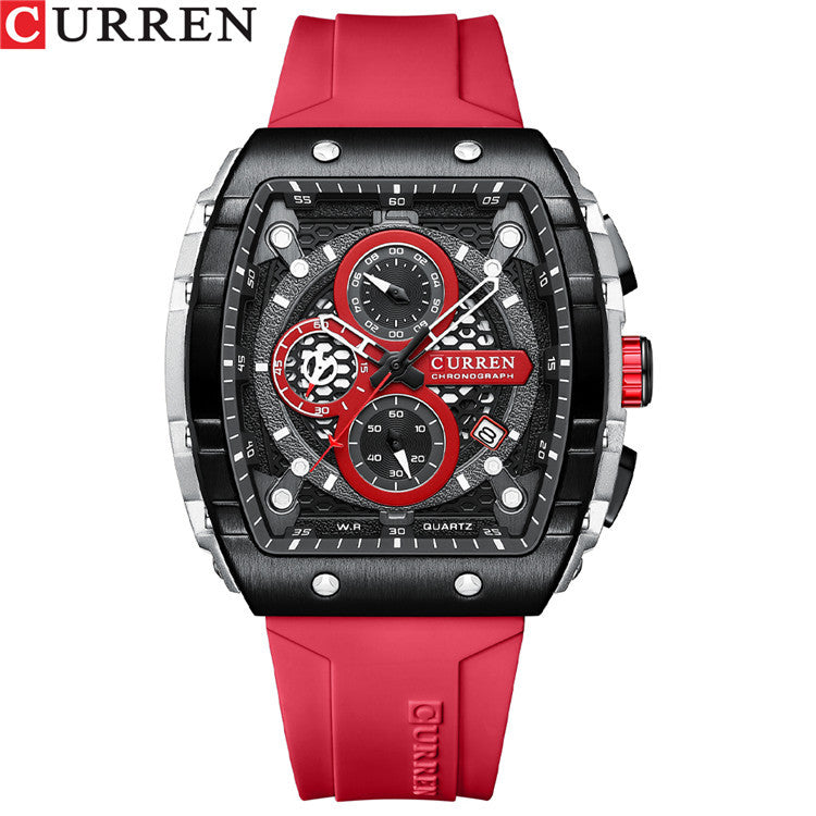 CURREN/Carrian New 8442 Six-pin Chronograph Men's Watch Fashion Multi-function Watch