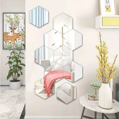 Mirror Wall Self-adhesive Hexagonal Acrylic
