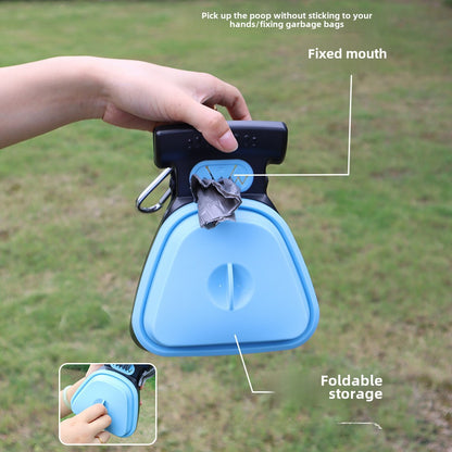 Pet Toilet Picker Out Walking Dog Excrement Picker Folding Portable Toilet Picker Garbage Bag Shovel Excrement Tool