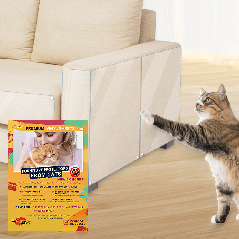 Wear-resistant PVC Self-adhesive Sofa Anti-scratch Cat Claw Artifact Anti-cat Scratch Furniture Sofa Transparent Protective Sticker
