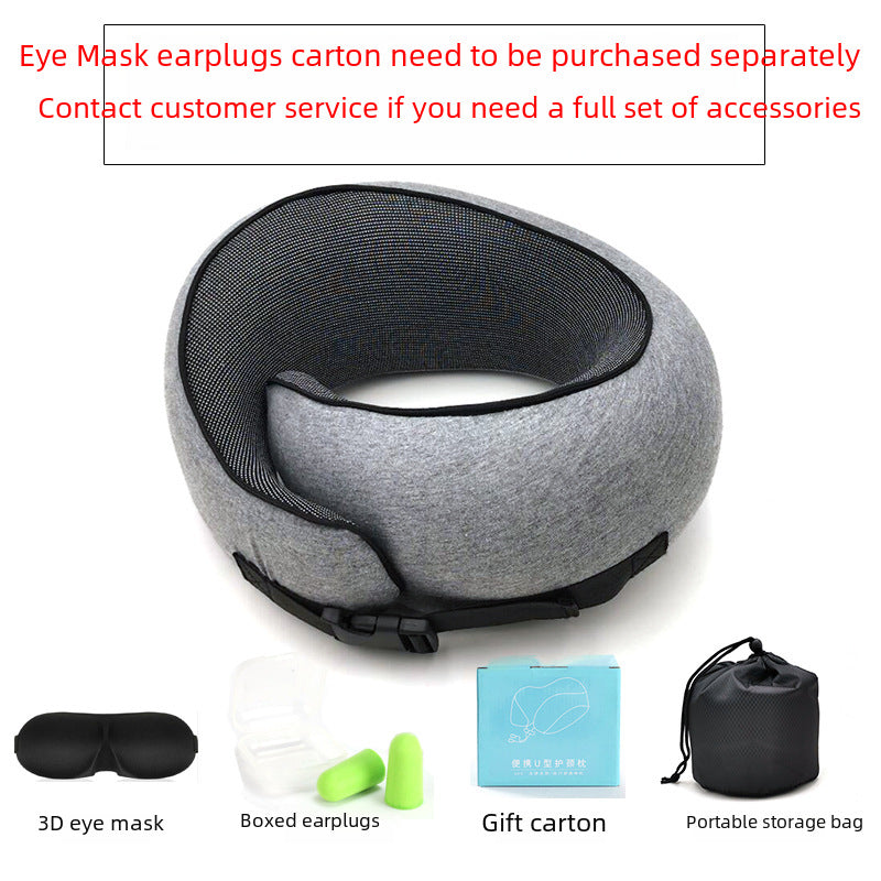 Memory Foam U-shaped Pillow Can Be Stored U-shaped Pillow Neck Pillow Travel Aircraft Travel Pillow Nap Cervical Neck Pillow