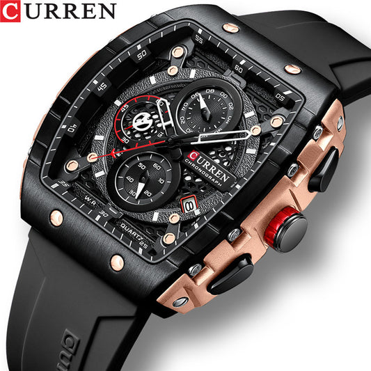CURREN/Carrian New 8442 Six-pin Chronograph Men's Watch Fashion Multi-function Watch
