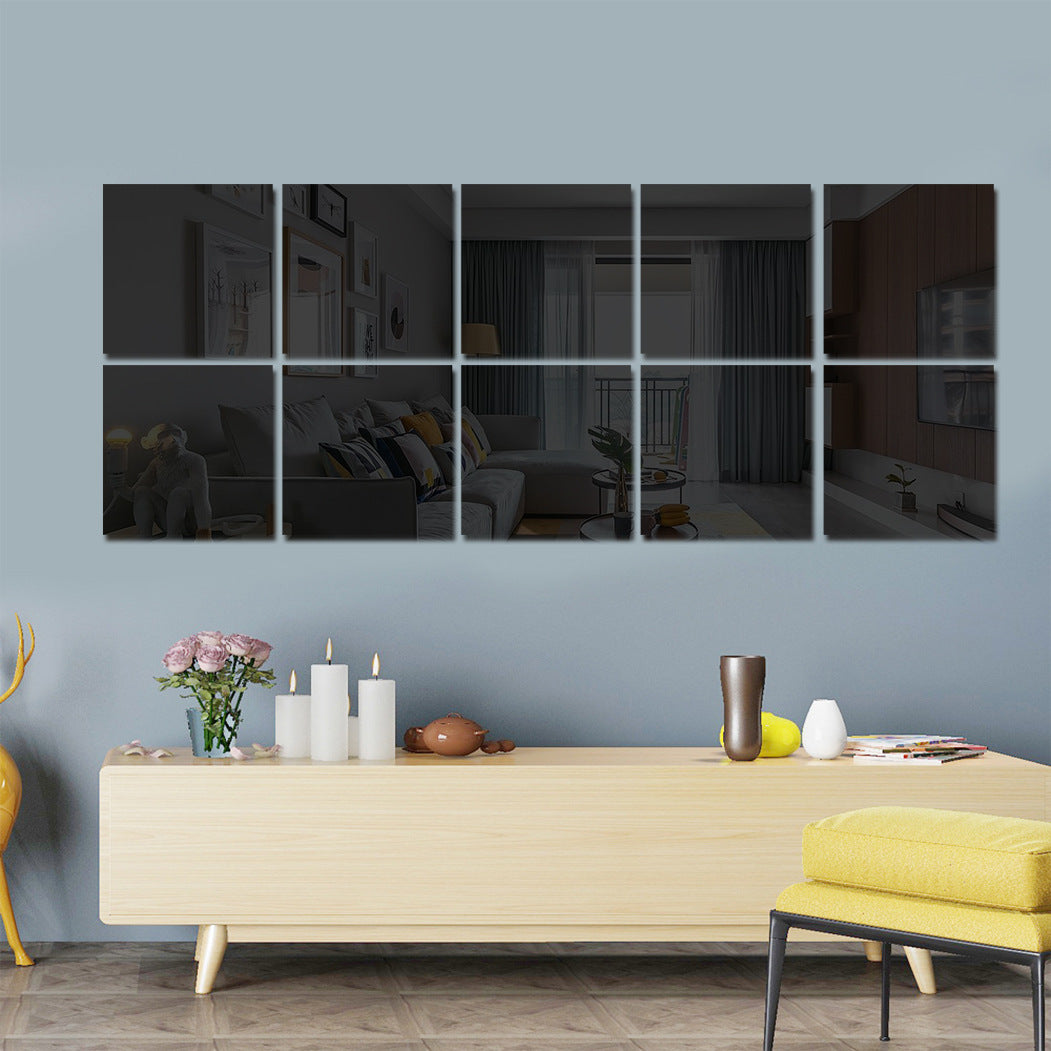 Square Acrylic Mirror Wall Sticker