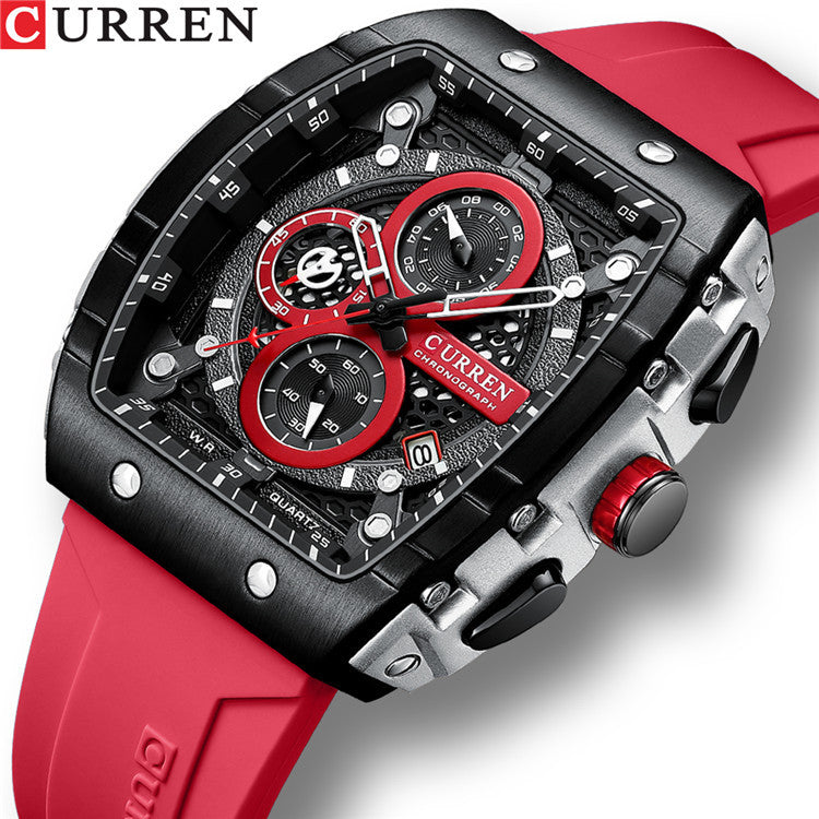 CURREN/Carrian New 8442 Six-pin Chronograph Men's Watch Fashion Multi-function Watch