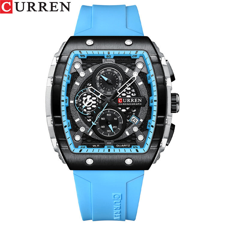 CURREN/Carrian New 8442 Six-pin Chronograph Men's Watch Fashion Multi-function Watch
