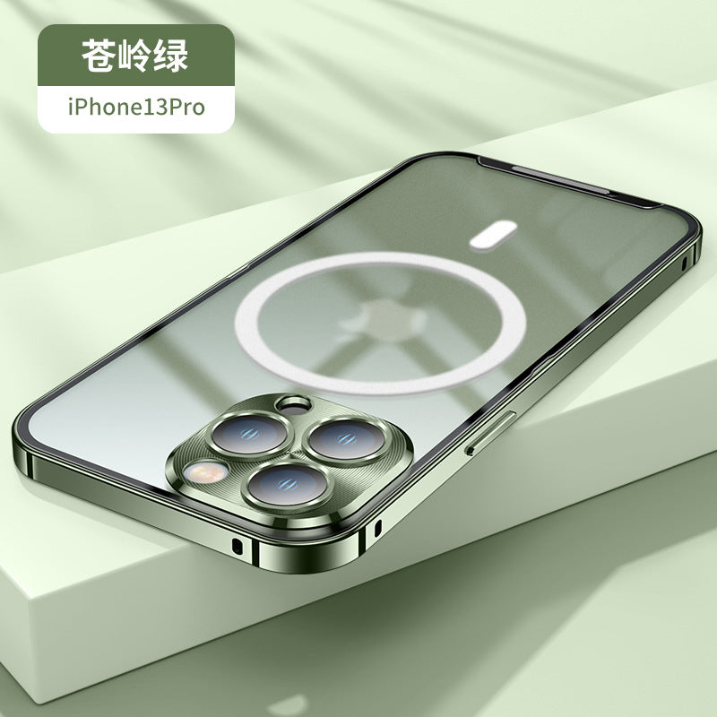 Mobile Phone Case Magnetic Suction Mobile Phone Case IPhone14ProMax Metal Mobile Phone Case Lens Protection