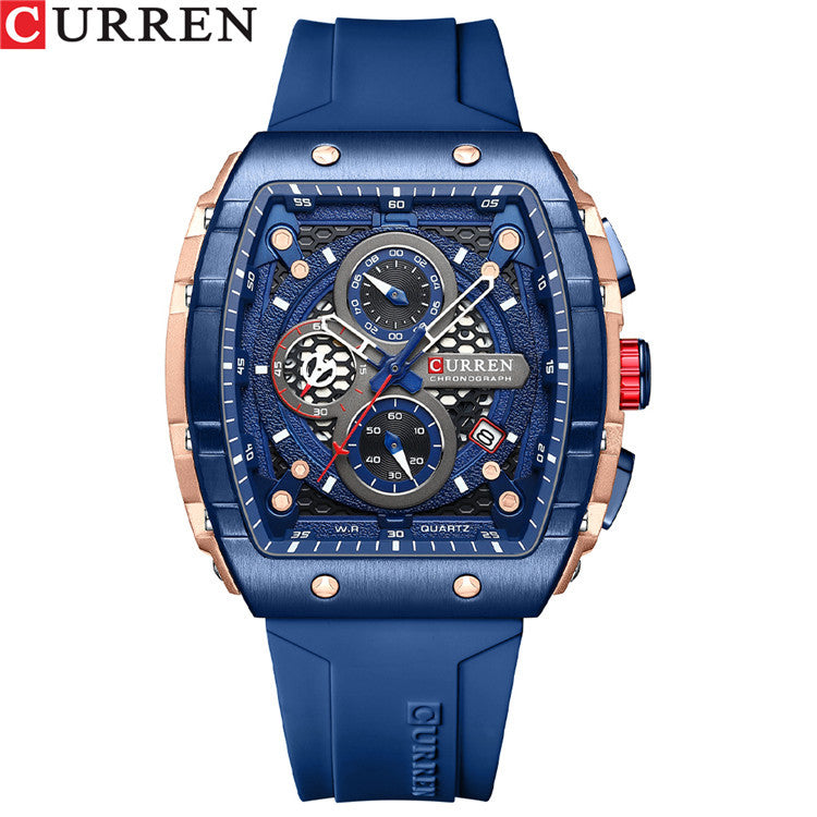 CURREN/Carrian New 8442 Six-pin Chronograph Men's Watch Fashion Multi-function Watch