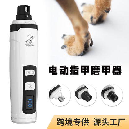 Cross-border Special Supply Electric Dog Nail Clipper LCD Screen Cat Manicure Device Claw Grinder Rechargeable Pet Nail Grinder