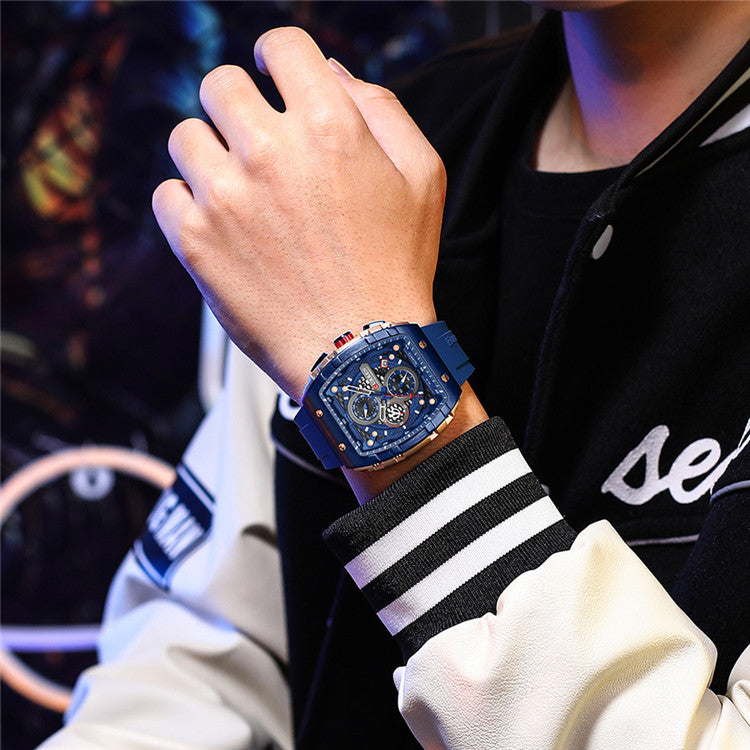 CURREN/Carrian New 8442 Six-pin Chronograph Men's Watch Fashion Multi-function Watch