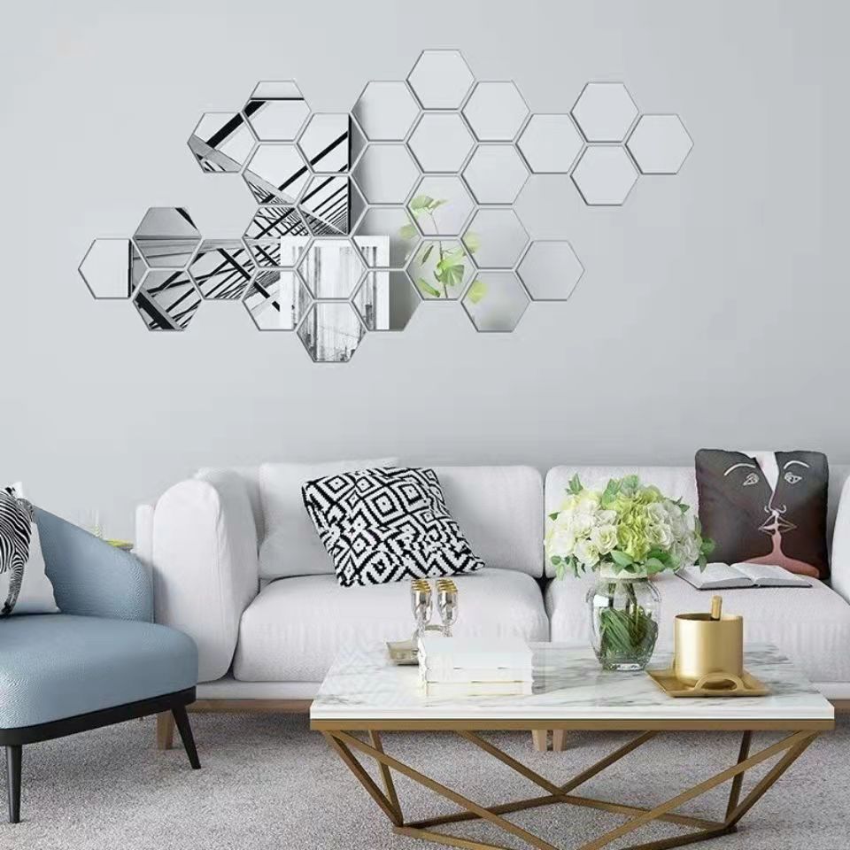 Mirror Wall Self-adhesive Hexagonal Acrylic