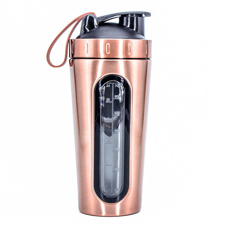 Stainless Steel Protein Mixed Shaker Blender Cup Water Bottle Gym Sport