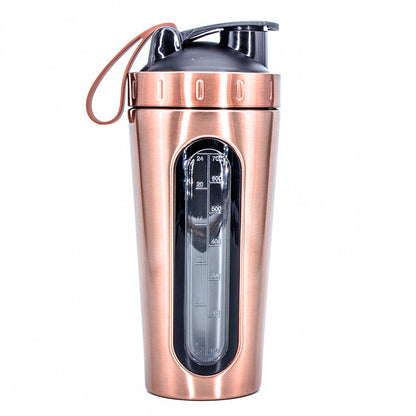 Stainless Steel Protein Mixed Shaker Blender Cup Water Bottle Gym Sport